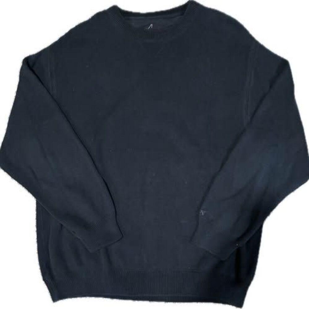 Vintage Greg Norman Collection Navy Crewneck Sweater 100% Cotton Golf Size XL